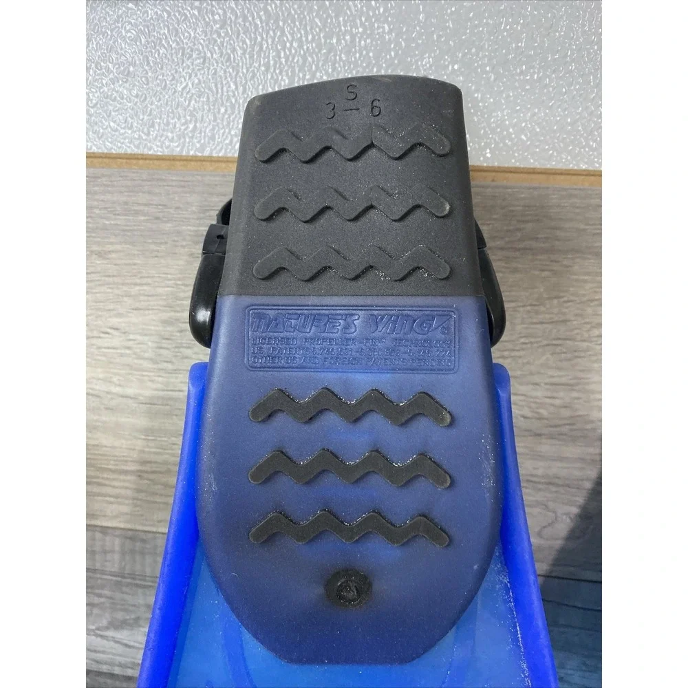 U.S. Divers Splitflex Diving Swimming Fins Flippers Blue‎ Size S Small 3-6 w Bag